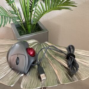Trackman Logitech Wheel Optical Trackball Gray Mouse T-BB18